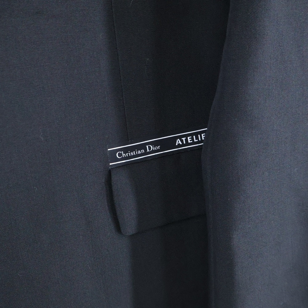DIOR(ディオール) 18AW ATELIER テープロゴ ウール 2B ナローラペル テーラードジャケット ブラック 833C236X4286