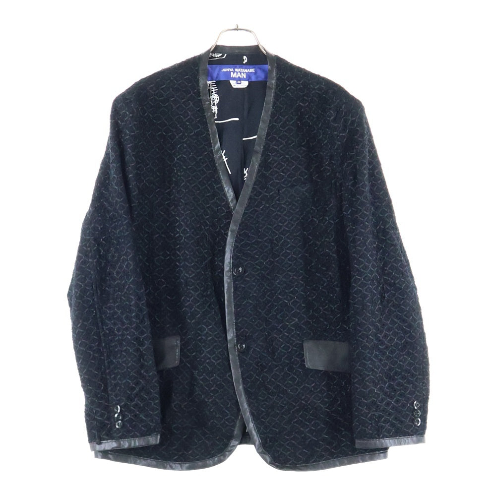 COMME des GARCONS JUNYA WATANABE MAN(コムデギャルソンジュンヤワタナベマン) 23SS ×Jean Michel Basquiat ジャン ミシェル バスキア ラッセルレース フェイクレザー 2B テーラードジャケット WK-J002