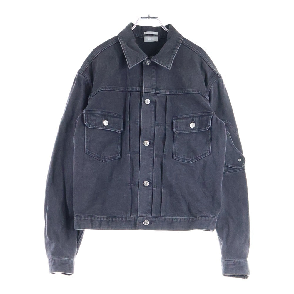 DIOR(ディオール) 19AW サドルポケット デニム トラッカージャケット ブラック 933D487AY966