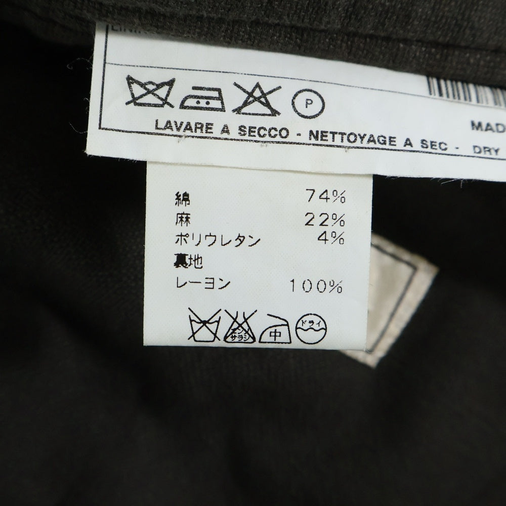 HERMES(エルメス) リネン 3B テーラードジャケット カーキ