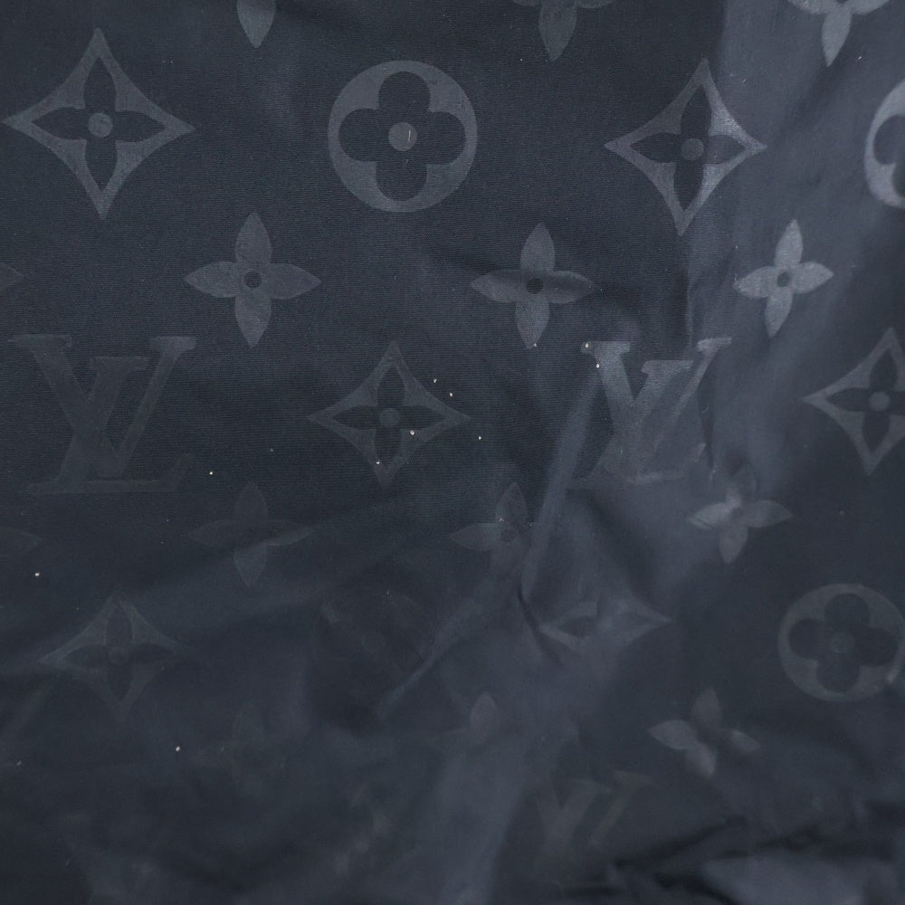 LOUIS VUITTON(ルイヴィトン) 22AW モノグラム総柄 ナイロン フーデッド ジップアップ ロング ジャケット コート ブラック RM222Q ON5 HNK48W