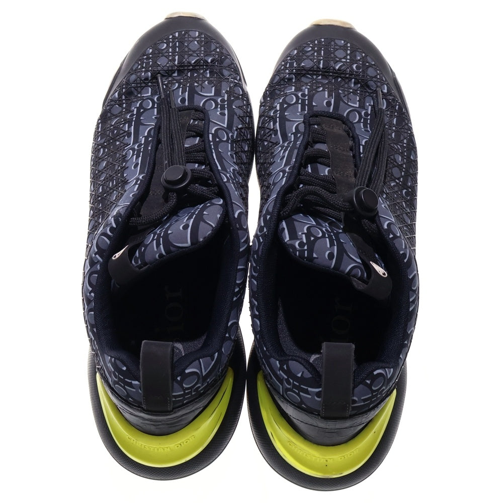 DIOR(ディオール) B24 オブリーク カナージュ ラバー レースアップ ローカットシューズ スニーカー ブラック/ネイビー