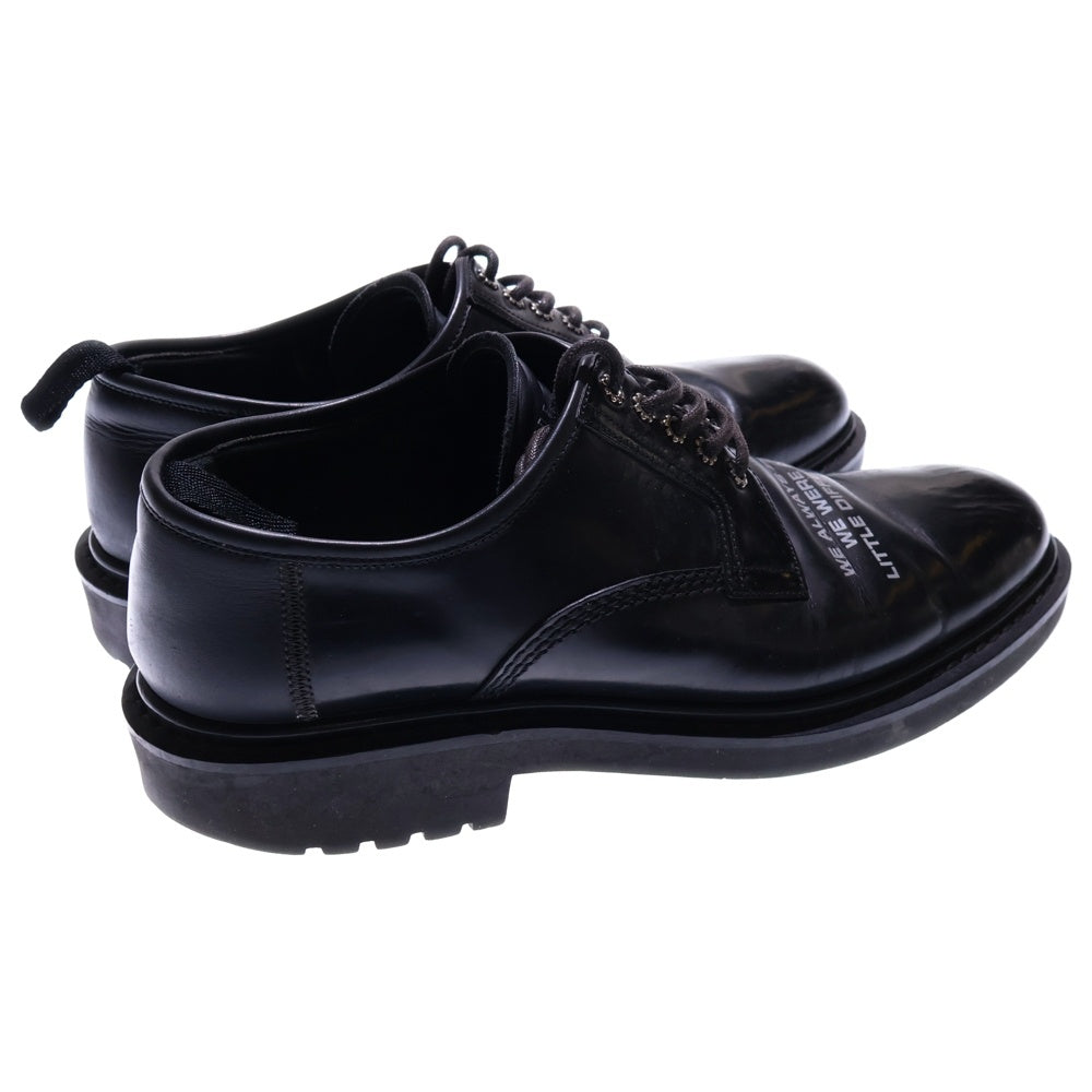 Dior HOMME(ディオールオム) 18SS レターリング レザー レースアップ ローカットシューズ ブラック