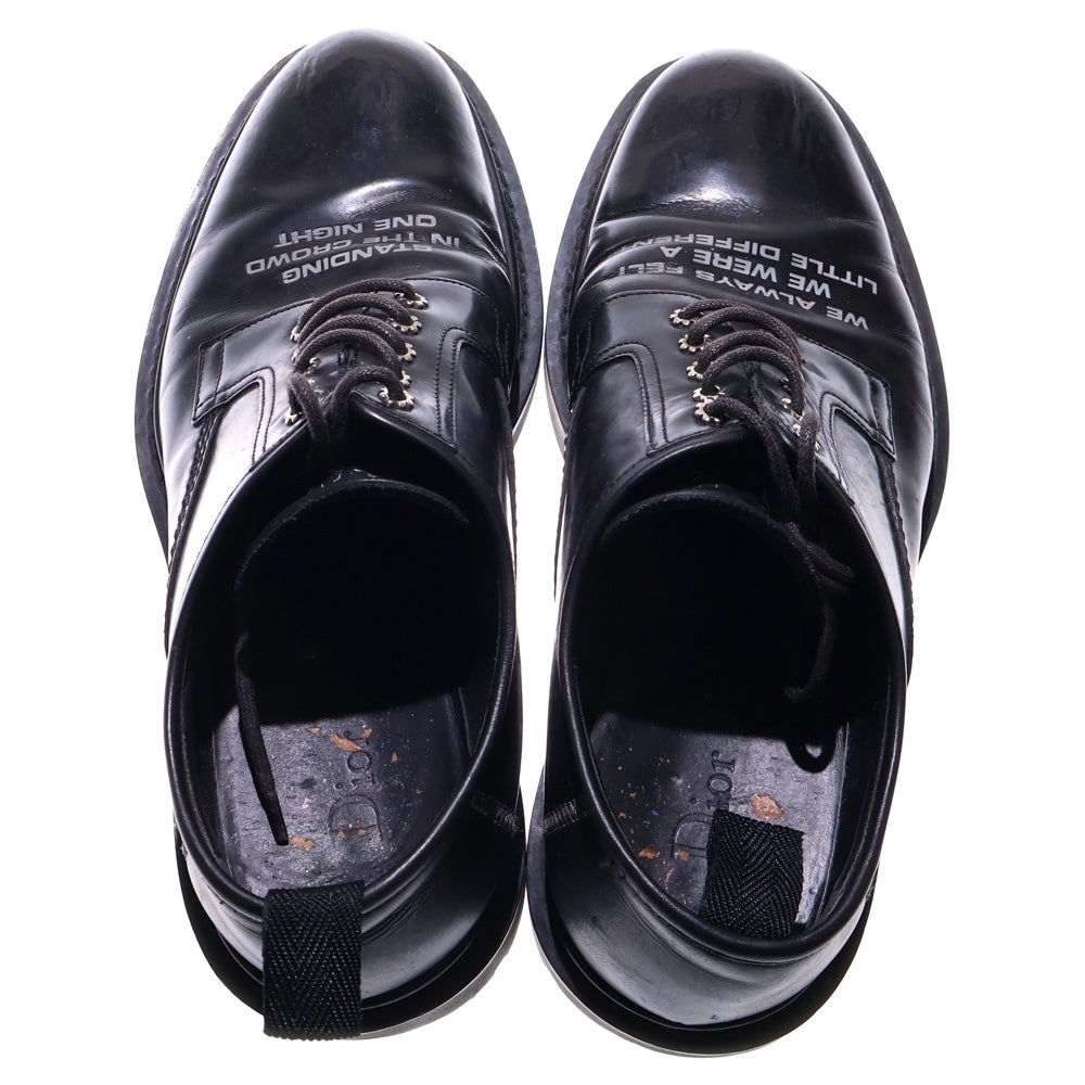 Dior HOMME(ディオールオム) 18SS レターリング レザー レースアップ ローカットシューズ ブラック