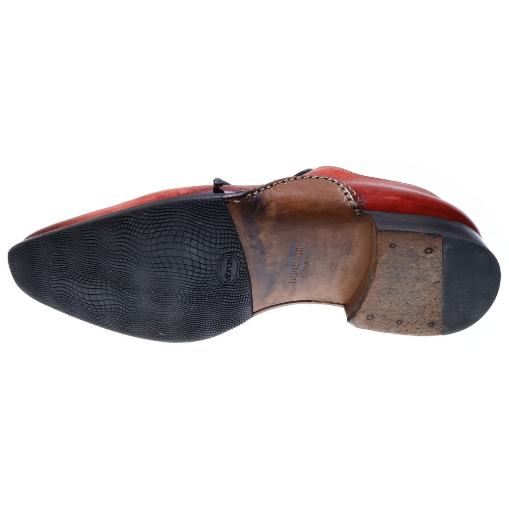 MAGNANNI(マグナーニ) オパンケ パティーヌ レザー レースアップ ローカット ドレス シューズ レッド 16620