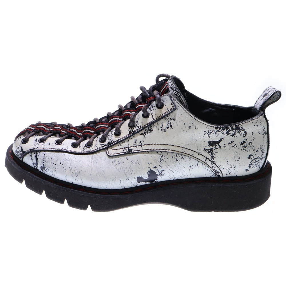 DIOR(ディオール) 17SS DERBY SHOES ダービー ペンキ加工 レザー レースアップ ローカットシューズ ホワイト