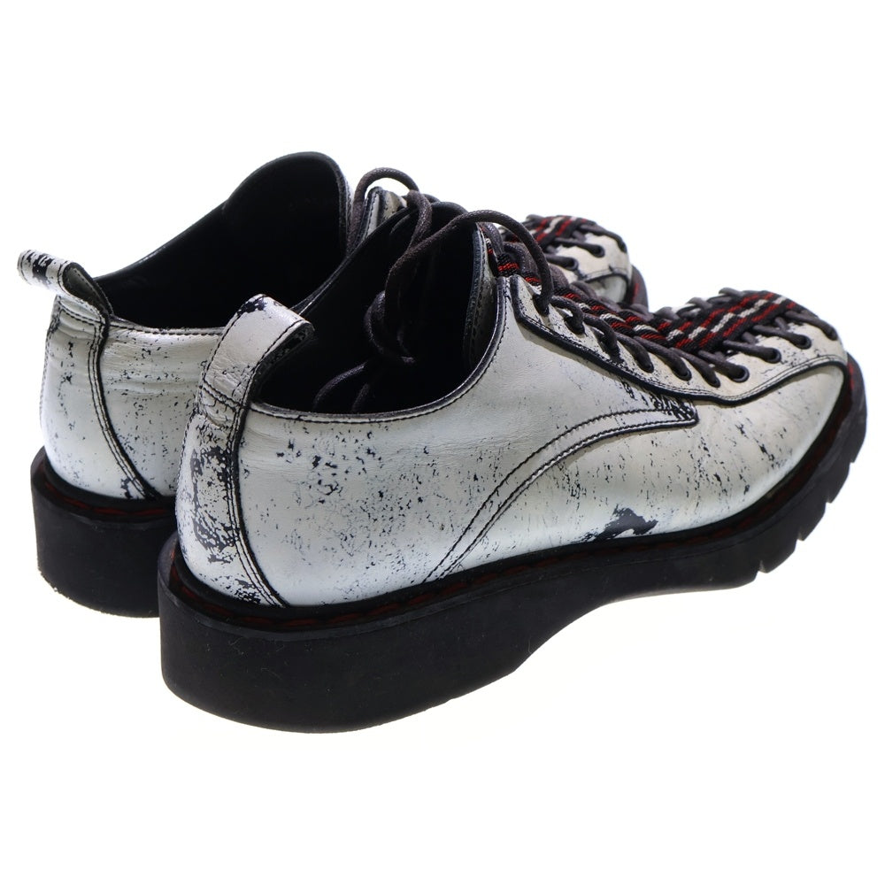 DIOR(ディオール) 17SS DERBY SHOES ダービー ペンキ加工 レザー レースアップ ローカットシューズ ホワイト