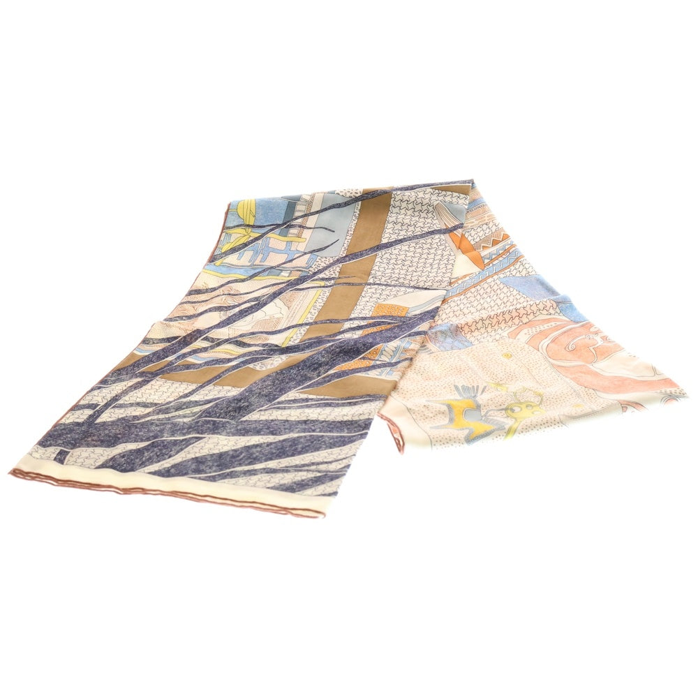 HERMES(エルメス) カレジュアン140 エルメスでランデブー スカーフ カシミヤ×シルク