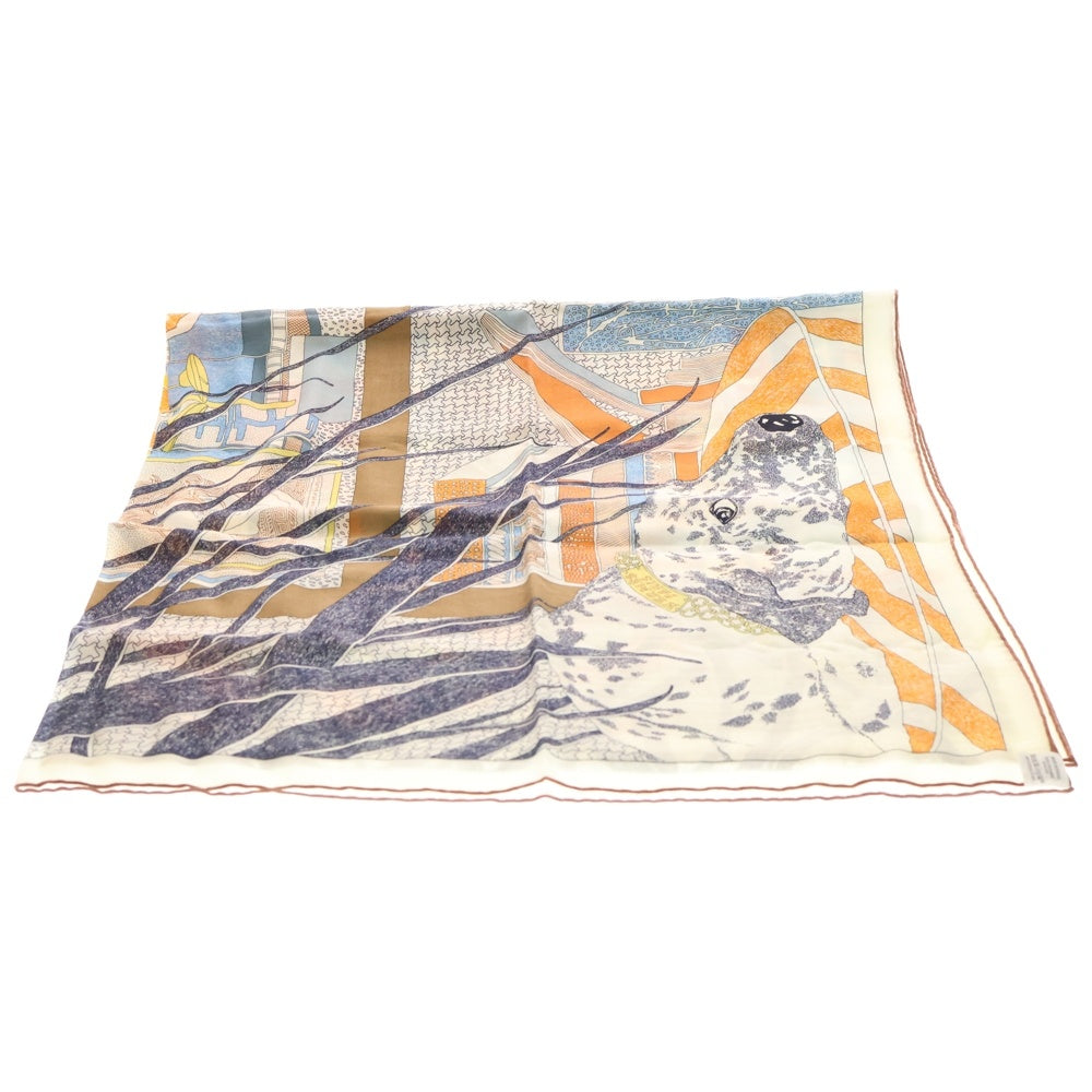 HERMES(エルメス) カレジュアン140 エルメスでランデブー スカーフ カシミヤ×シルク