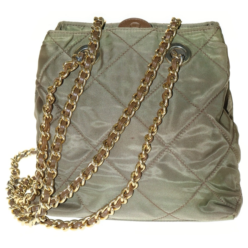 プラダ キルティング チェーン ショルダー PRADA ナイロン 黒