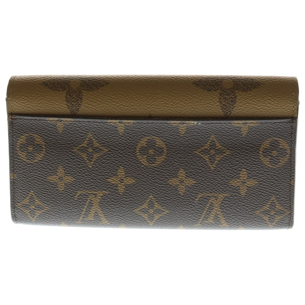 LOUIS VUITTON(ルイヴィトン) ポルトフォイユ サラ モノグラム ジャイアント リバース PVC レザー ロングウォレット 長財布 ゴールド金具 ブラウン M80726