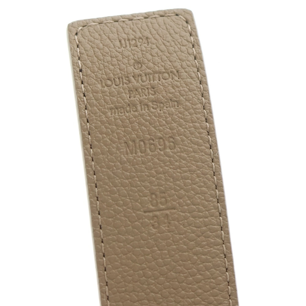 LOUIS VUITTON(ルイヴィトン) ベルト LVロゴバックル イニシャル 30MM リバーシブル モノグラム レザー ベルト ゴールド金具 ベージュ/ブラウン M0696V