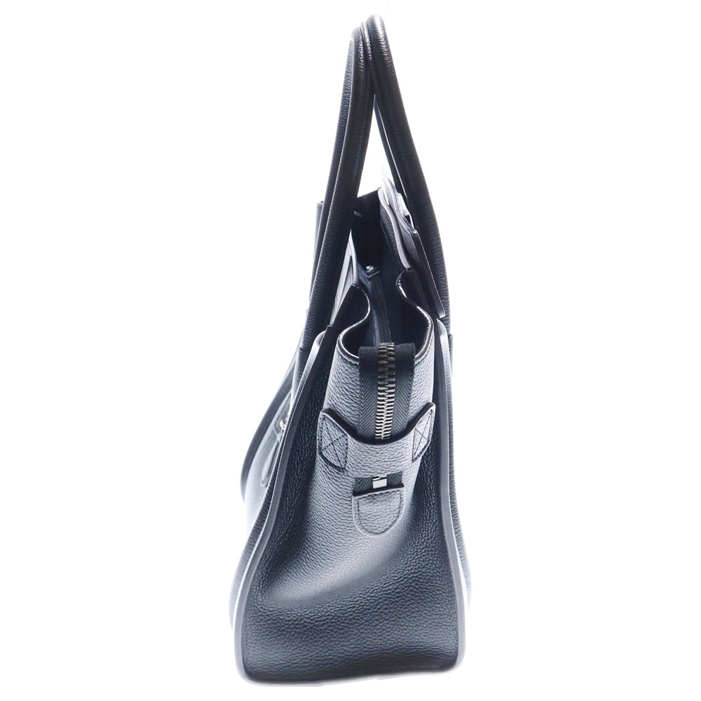 CELINE(セリーヌ) ラゲージ マイクロ クレージュ トートバッグ ハンドバッグ ブラック レザー