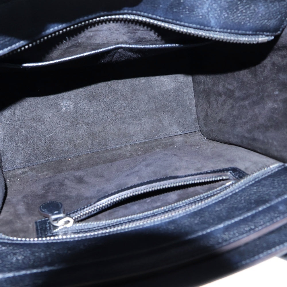 CELINE(セリーヌ) ラゲージ マイクロ クレージュ トートバッグ ハンドバッグ ブラック レザー