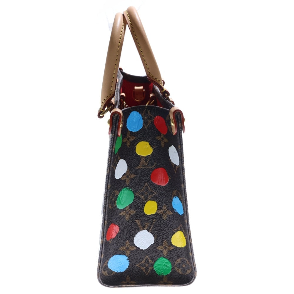 LOUIS VUITTON(ルイヴィトン) LV×YK モノグラム オンザゴーPM 2WAYバッグ ハンドバッグ ショルダーバッグ ブラウン×マルチカラー レザー×PVC M46380 ゴールド金具