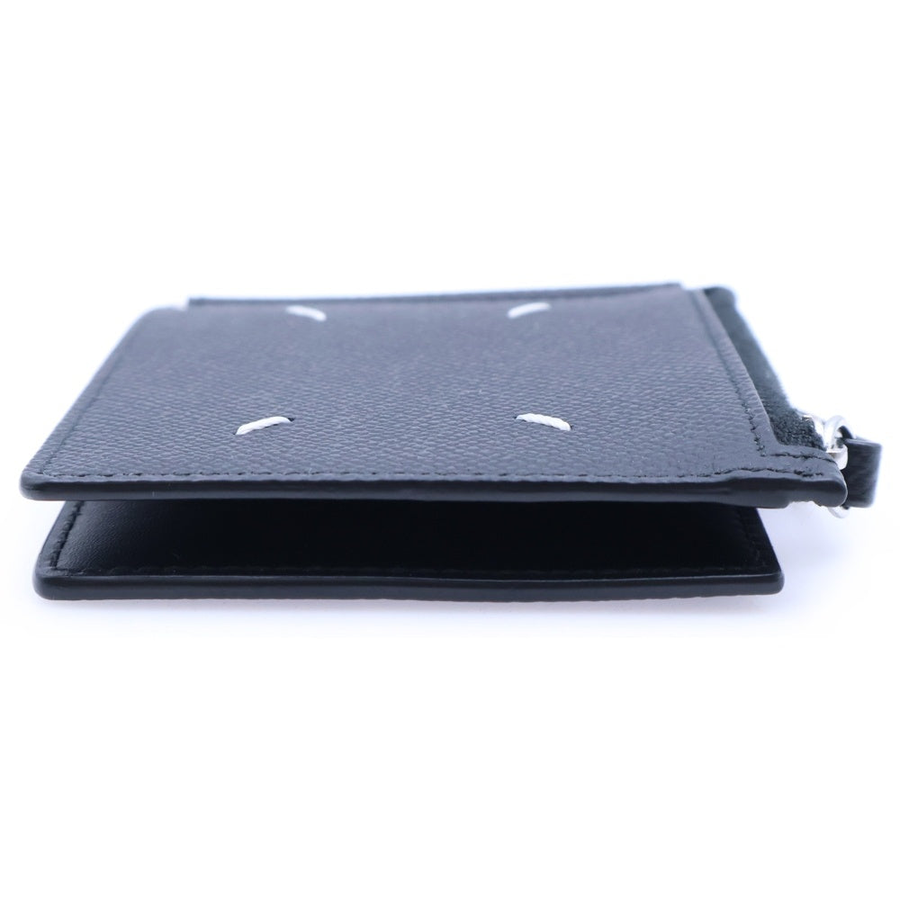 Maison Margiela 0(メゾンマルジェラ) マネークリップ コンパクトウォレット 二つ折り財布 ブラック レザー S35UI0447