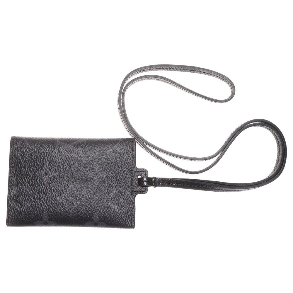 LOUIS VUITTON(ルイヴィトン) モノグラム エクリプス ポルト カルト・オンストラップ バッグチャーム ストラップ ブラック レザー M83155 レディース