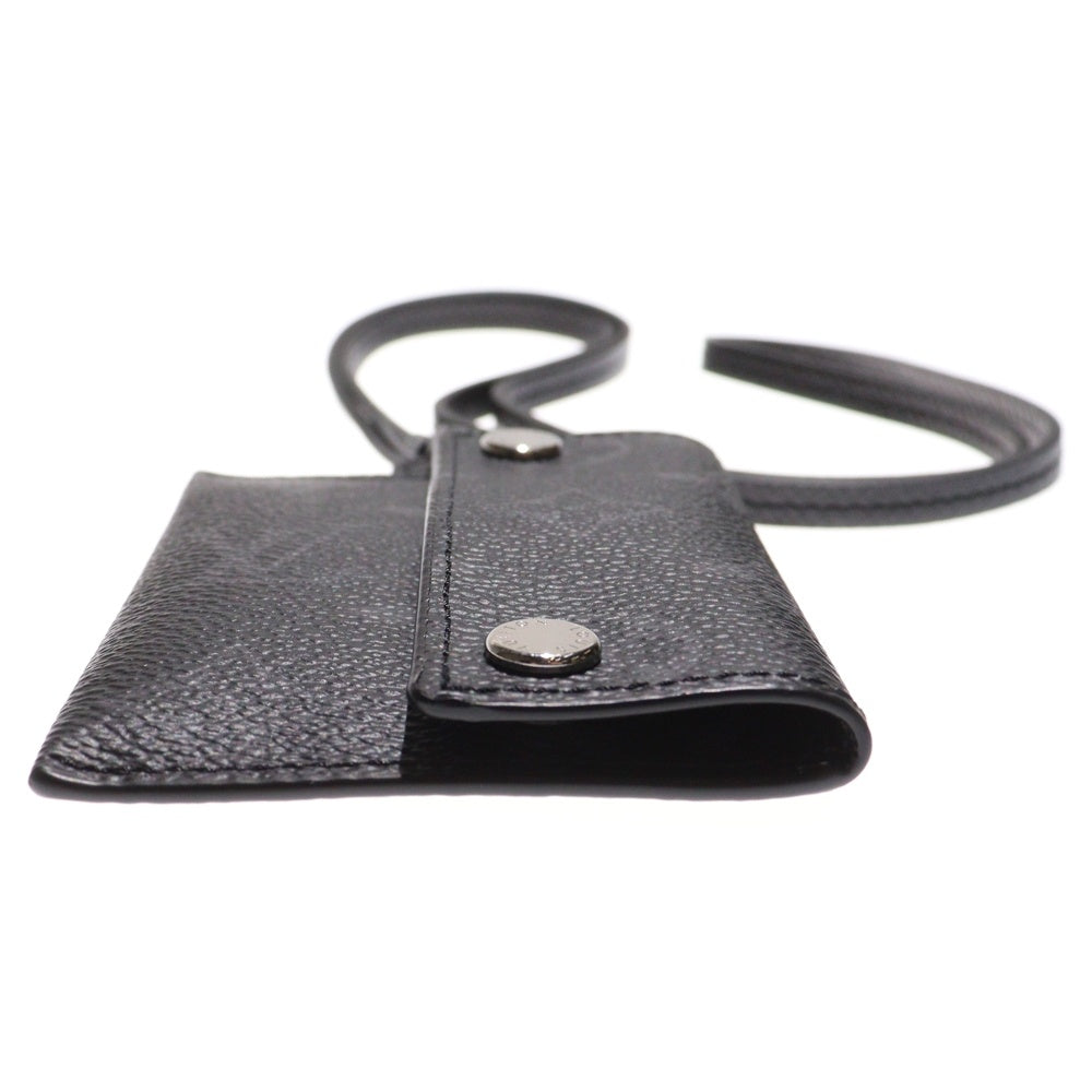 LOUIS VUITTON(ルイヴィトン) モノグラム エクリプス ポルト カルト・オンストラップ バッグチャーム ストラップ ブラック レザー M83155 レディース