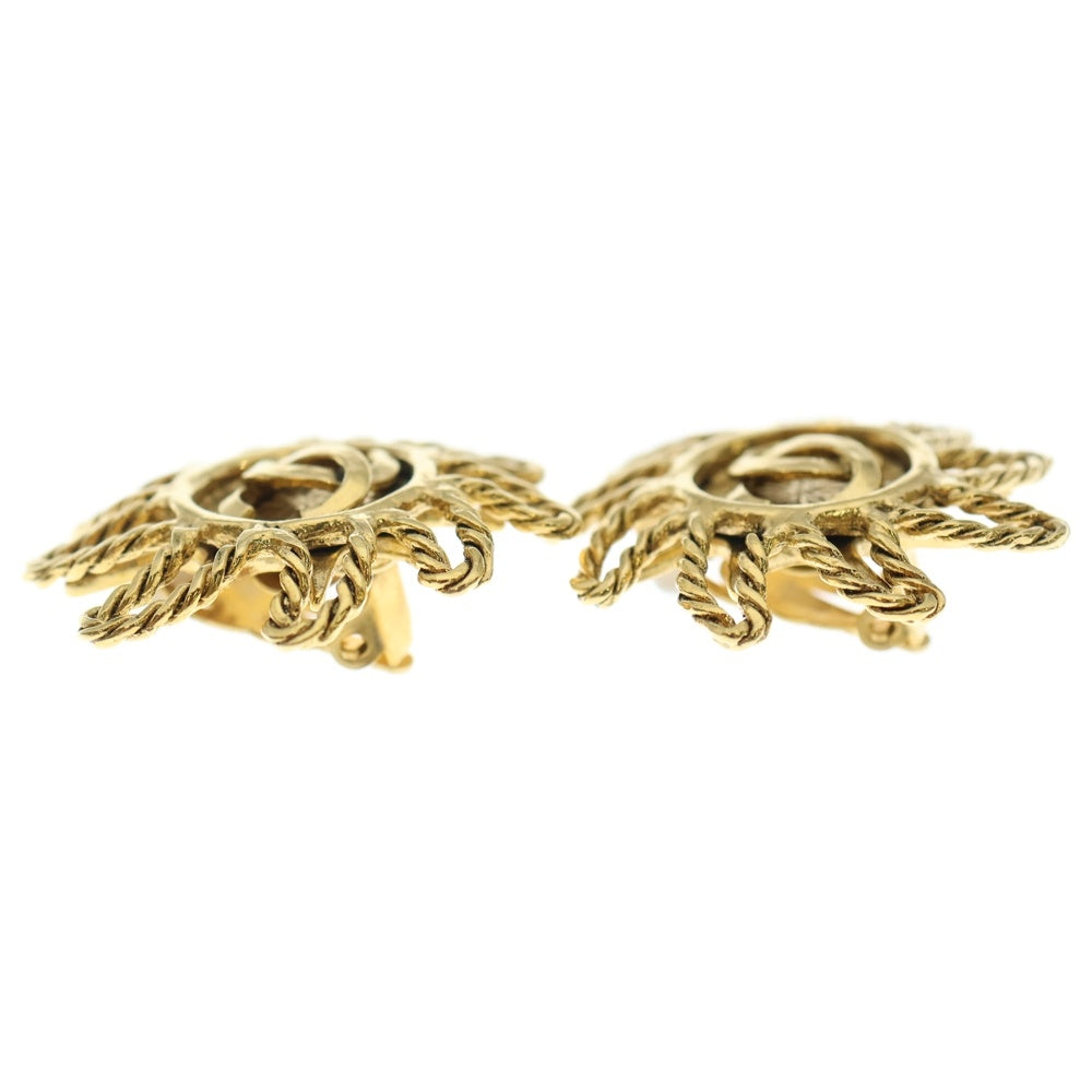 CHANEL(シャネル) ココマーク 太陽モチーフ イヤリング ゴールド