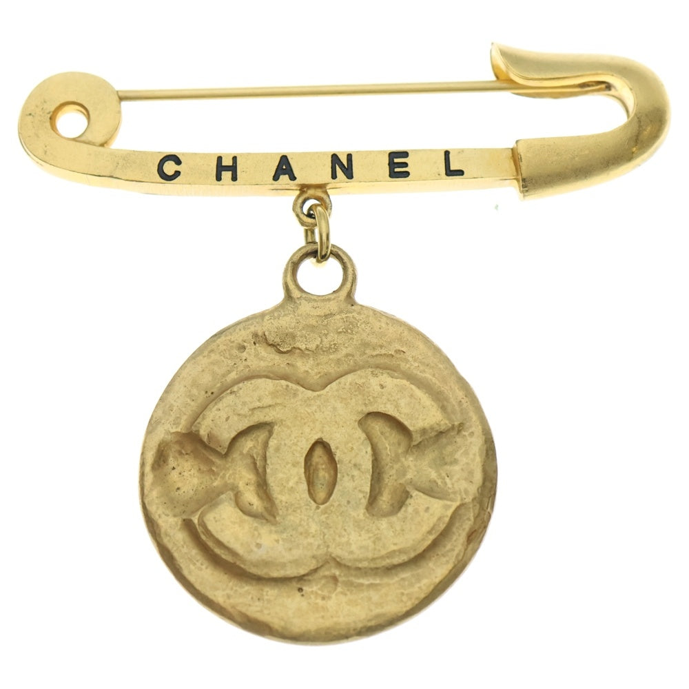 CHANEL(シャネル) ココマーク 安全ピンモチーフ コイン ブローチ ピンバッジ ゴールド レディース