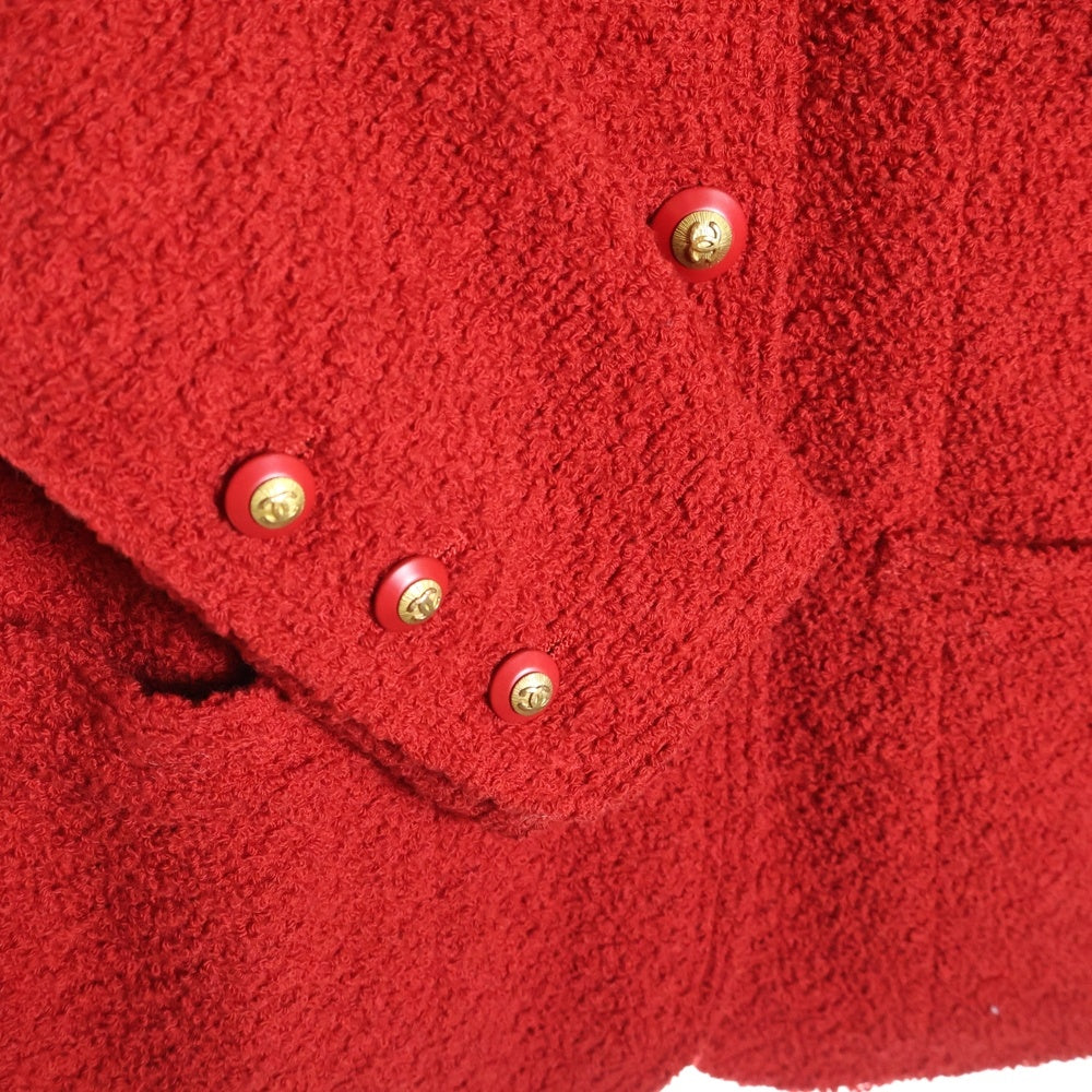 CHANEL(シャネル) 93AW ココマークボタン ウール ノーカラー 3B