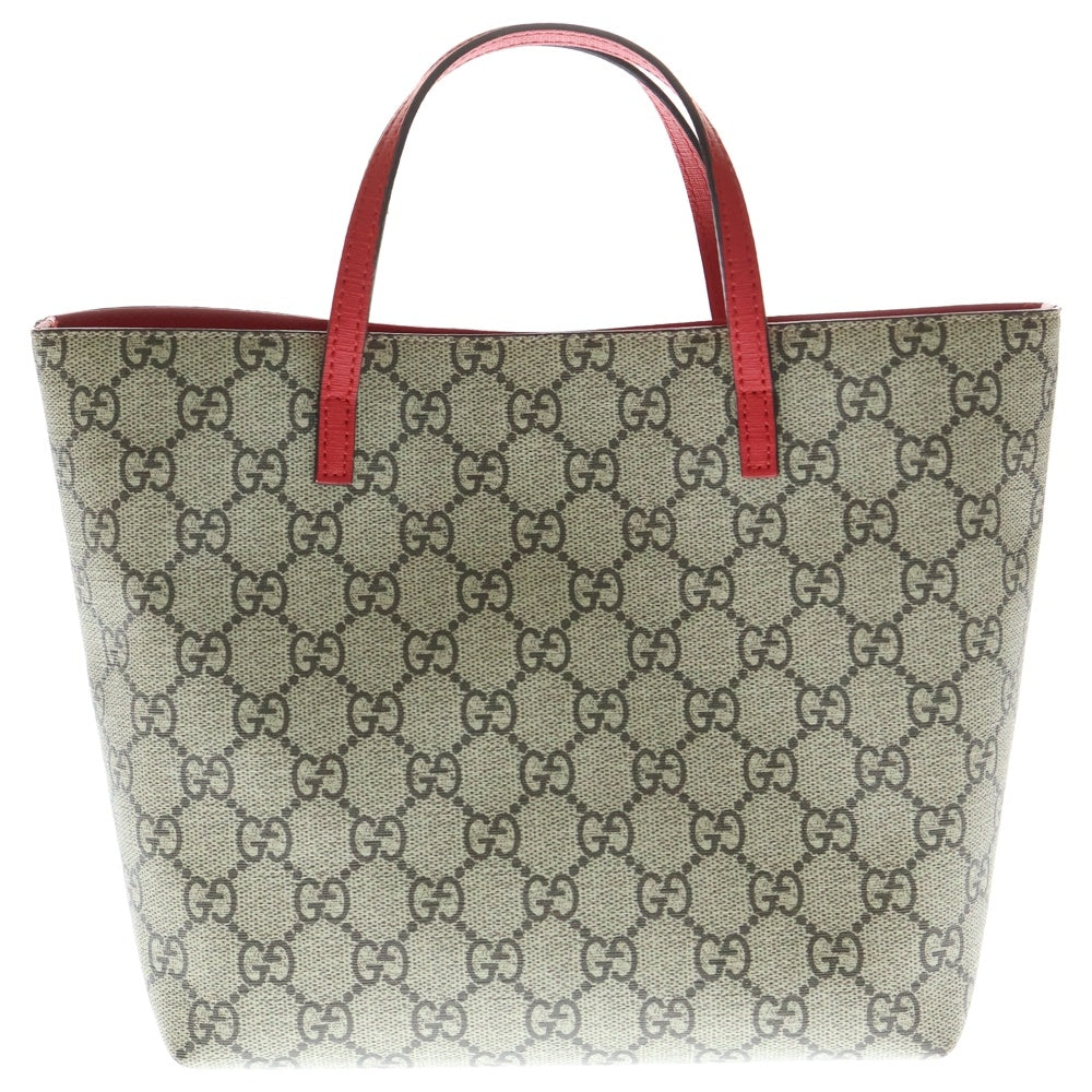 GUCCI(グッチ) チルドレンズ ヒグチユウコ GGスプリーム ハンドバッグ ベージュ×レッド PVC×レザー 410812 レディース