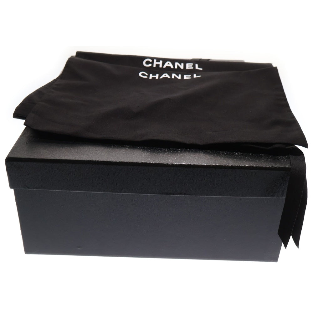 CHANEL(シャネル) 25SS ココマーク ビジュー レザー ヒール ストラップ パンプス シューズ メリージェーン ホワイト/ブラック レディース G46475