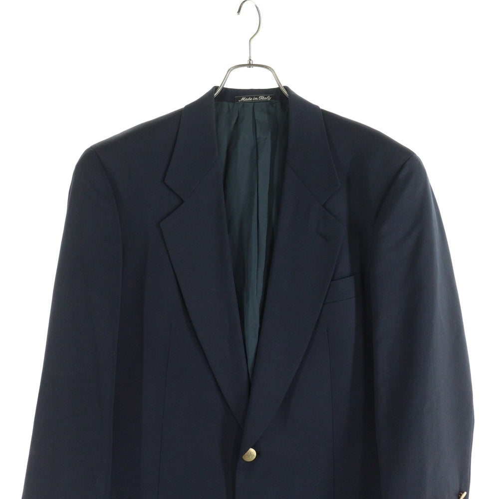 美品✨ジョルジオアルマーニ テーラードジャケット SOHO 濃紺 50 付属品有 GIORGIO ARMANI(ジョルジオアルマーニ) GAロゴボタン ウール 2B