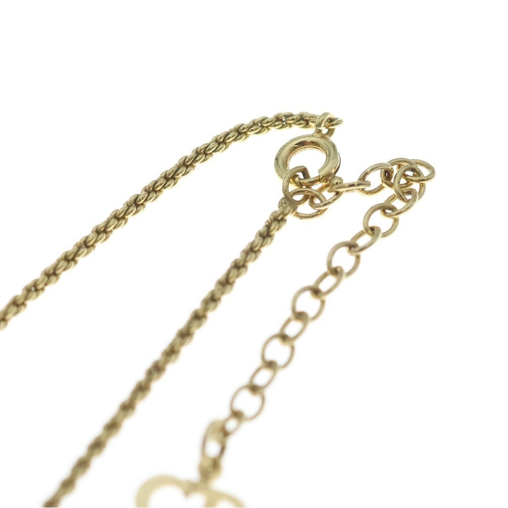 Christian Dior(クリスチャンディオール) CD ロゴ ネックレス ペンダント スネークチェーン ゴールド レディース