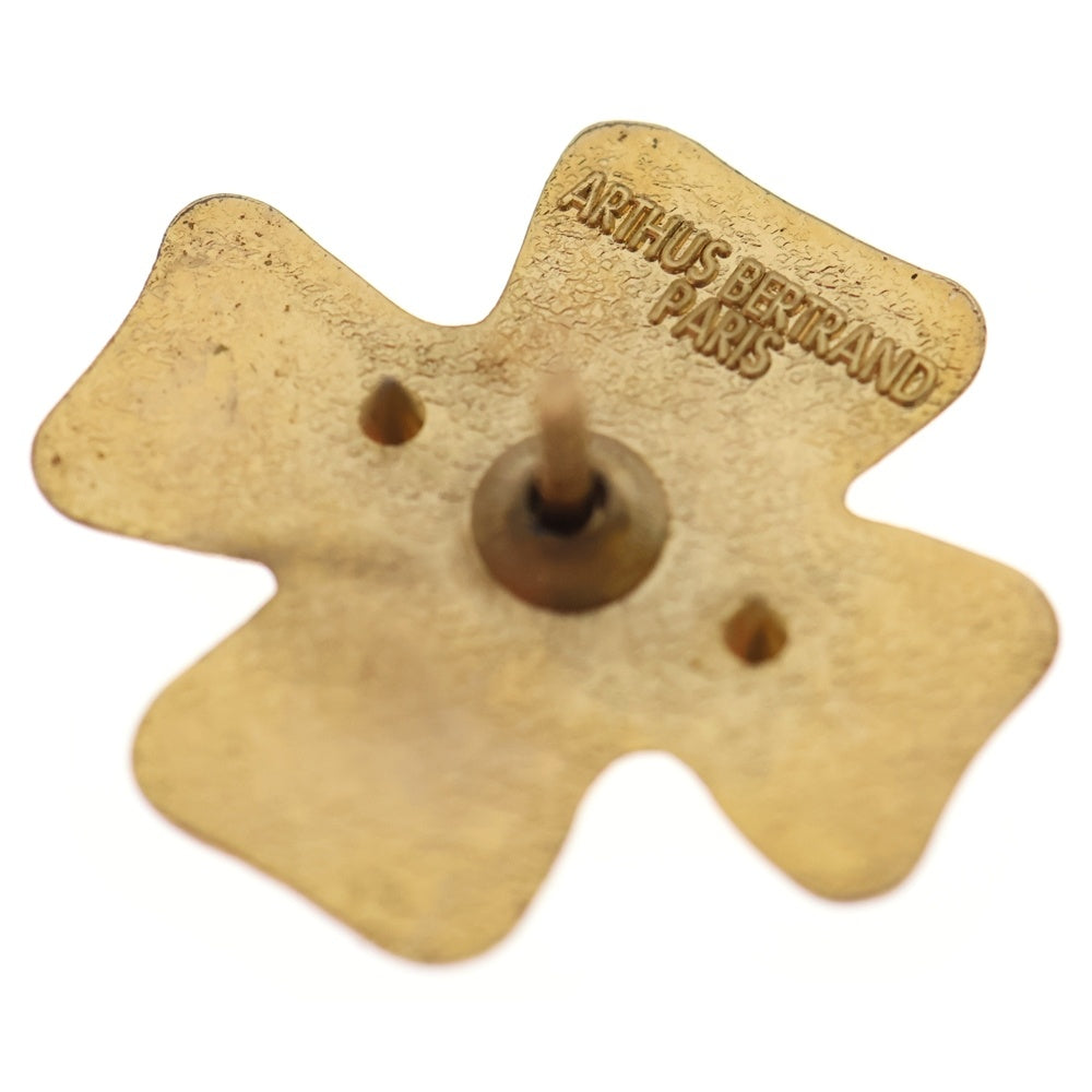 NO BRAND(ノーブランド) ロゴ クロスモチーフ ピンバッジ ゴールド レディース