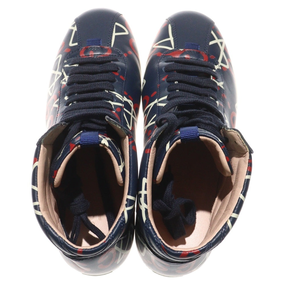 GUCCI(グッチ) ゴースト ハイカットスニーカー ハイトップ ネイビー 448482 レディース