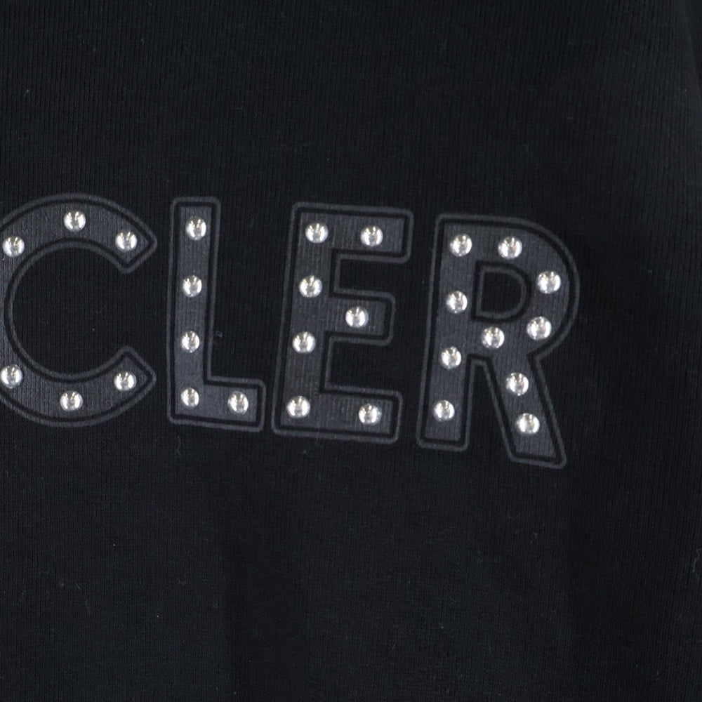 MONCLER(モンクレール) 22SS スタッズロゴ プリント クルーネック プルオーバースウェット トレーナー ブラック H10918G00013 809KR