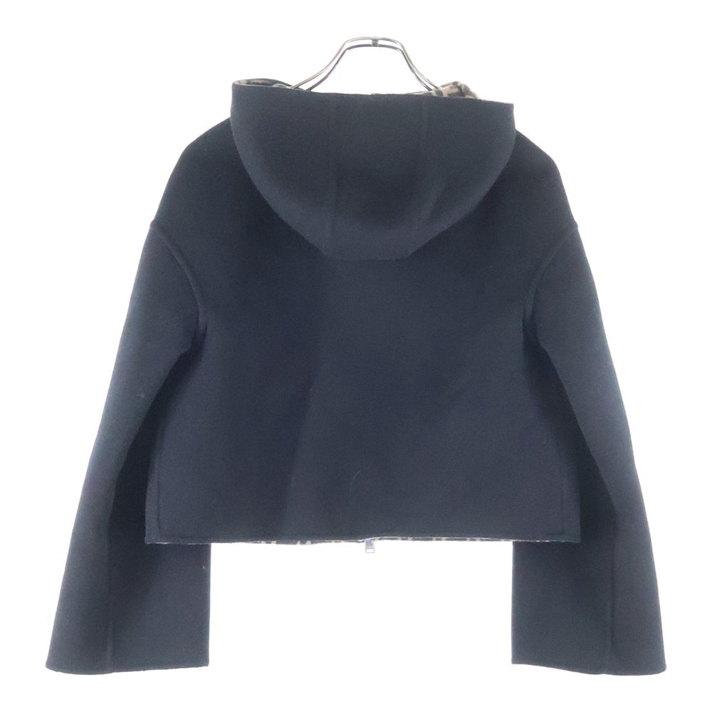 FENDI(フェンディ) リバーシブル レザー切り替え シルク混 ウール