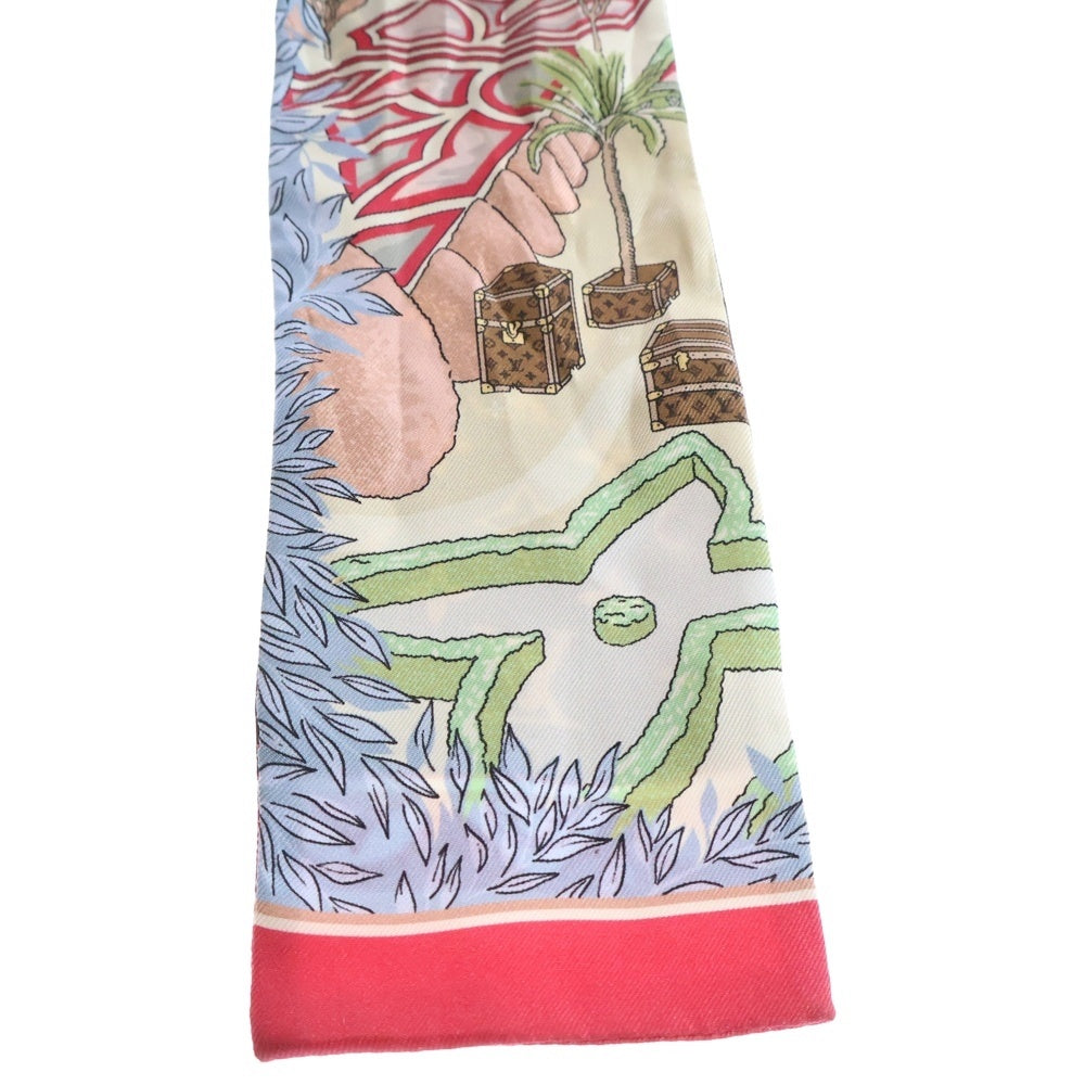 ヴィトン シークレットガーデン モノグラム スカーフ マルチ 超美品　【鑑定済】 LOUIS VUITTON(ルイヴィトン) モノグラム シークレットガーデン