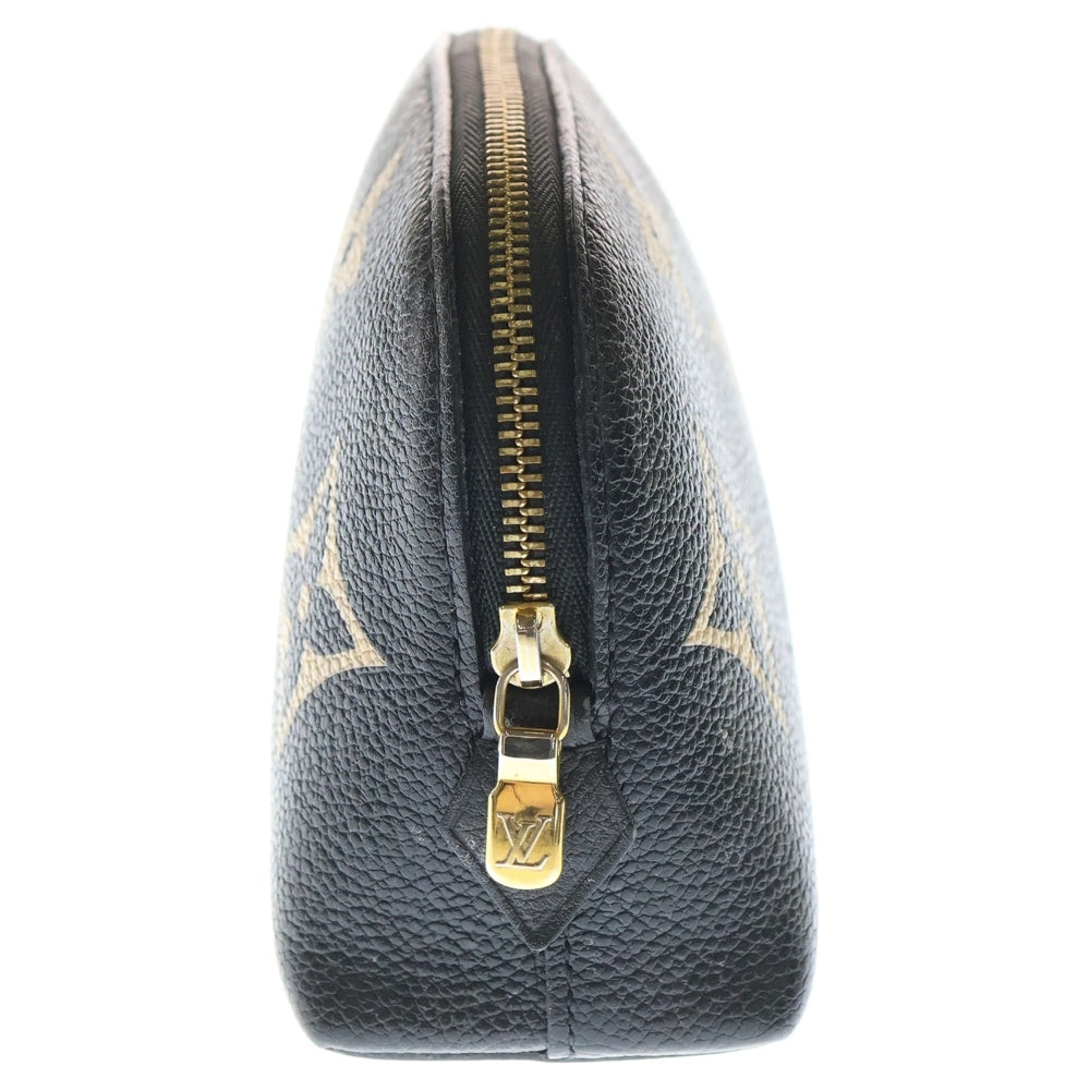 LOUIS VUITTON(ルイヴィトン) ポシェット コスメティック モノグラム アンプラント レザー ポーチ ゴールド金具 ブラック/ベージュ M59086 レディース