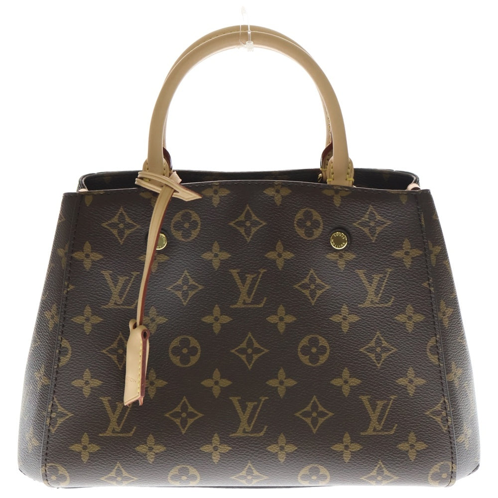 LOUIS VUITTON(ルイヴィトン) モノグラム モンテーニュBB 2WAY レザーハンドバッグ ショルダーバッグ ブラウン M41055