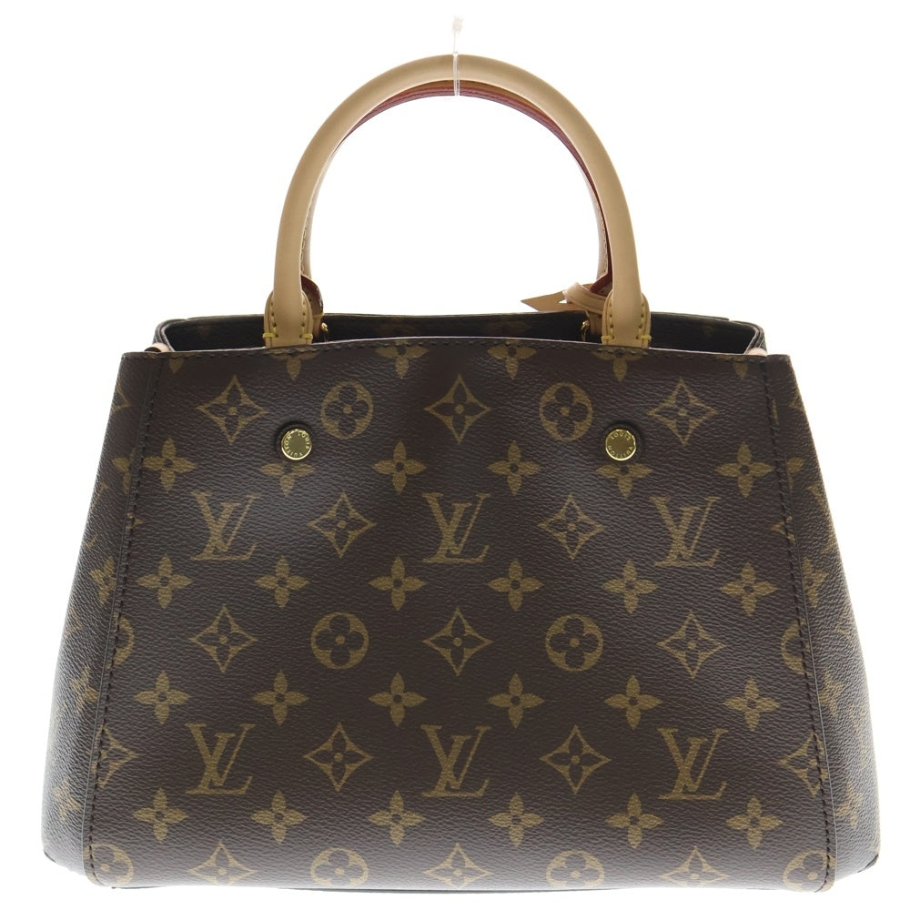 LOUIS VUITTON(ルイヴィトン) モノグラム モンテーニュBB 2WAY レザーハンドバッグ ショルダーバッグ ブラウン M41055