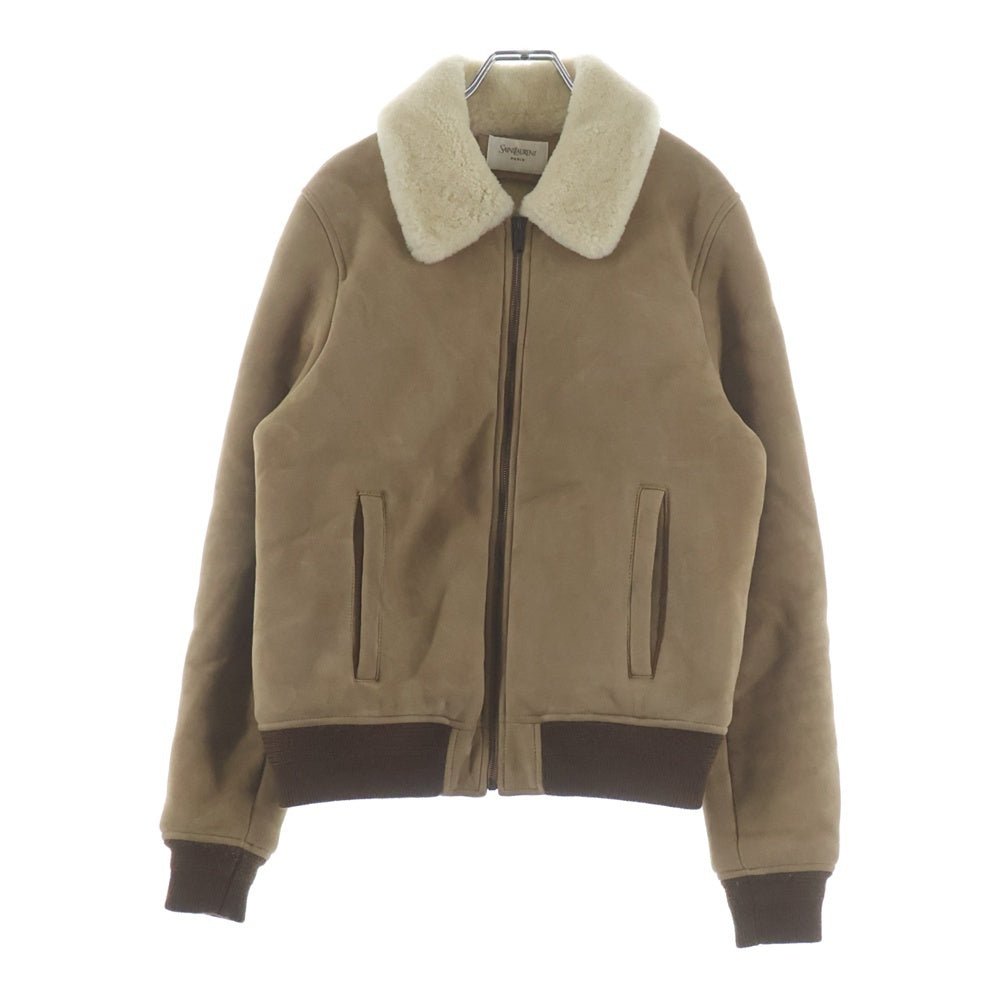 SAINT LAURENT PARIS(サンローランパリ) 25AW ボアラムレザージャケット ブルゾン キャメル 837294 YC2TB レディース