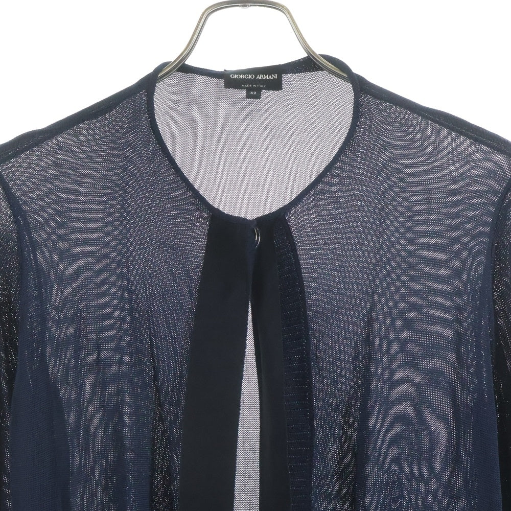 ARMANI(アルマーニ) ロングカーディガン ネイビー カシミア レディース
