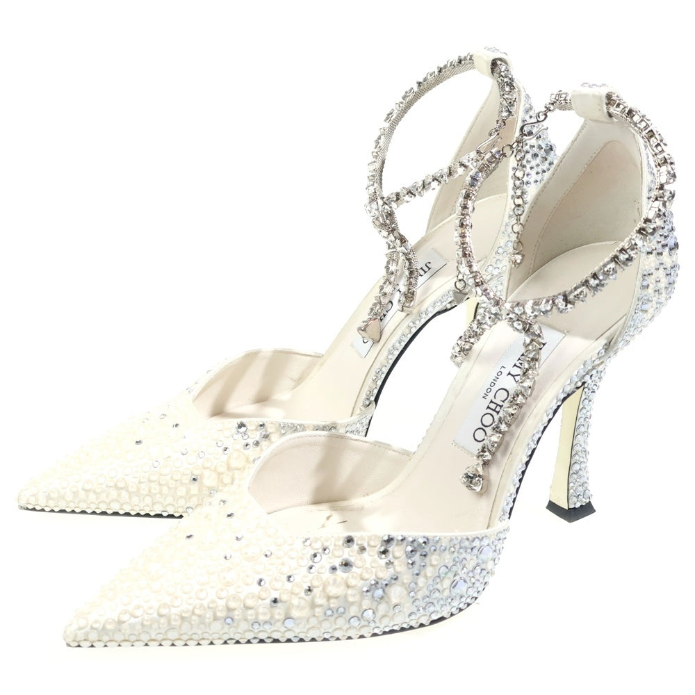 JIMMY CHOO(ジミーチュウ) スティービー100 パンプス シルバー ホワイト レディース