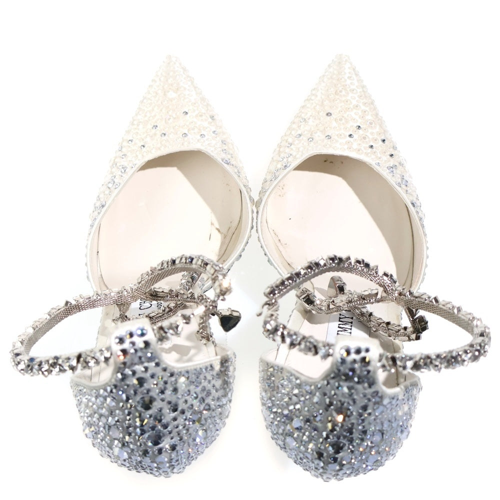 JIMMY CHOO(ジミーチュウ) スティービー100 パンプス シルバー ホワイト レディース