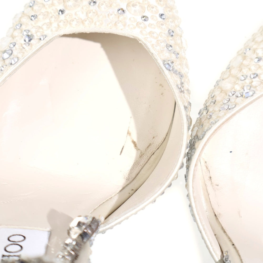 JIMMY CHOO(ジミーチュウ) スティービー100 パンプス シルバー ホワイト レディース