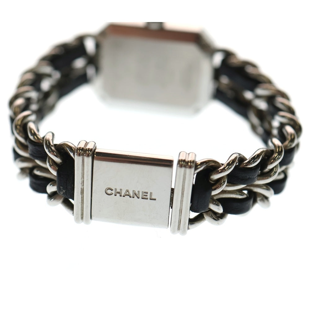 CHANEL(シャネル) プルミエールM 黒文字盤 シルバー SS×革/QZ H0451 腕時計 レディース