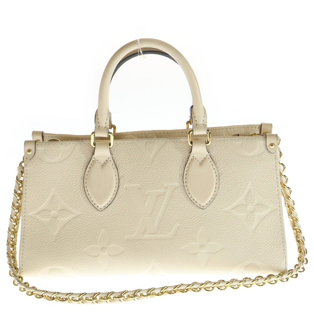 LOUIS VUITTON(ルイヴィトン) モノグラム・アンプラント オンザゴーEW クレーム 2WAYバッグ ショルダーバッグ チェーンバッグ ハンドバッグ アイボリー レザー M23698 ゴールド金具
