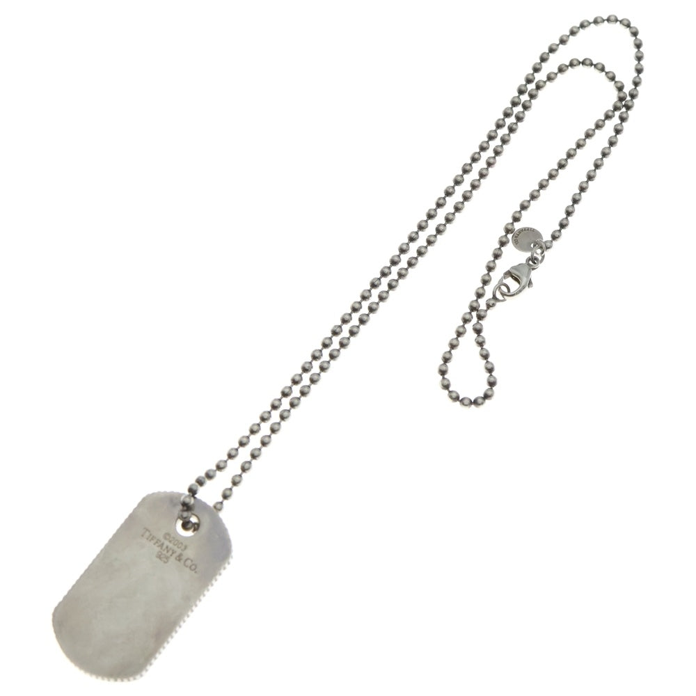TIFFANY & Co.(ティファニー) ドッグタグ ボールチェーンネックレス ペンダント チェーン SV925 シルバー 28.6g