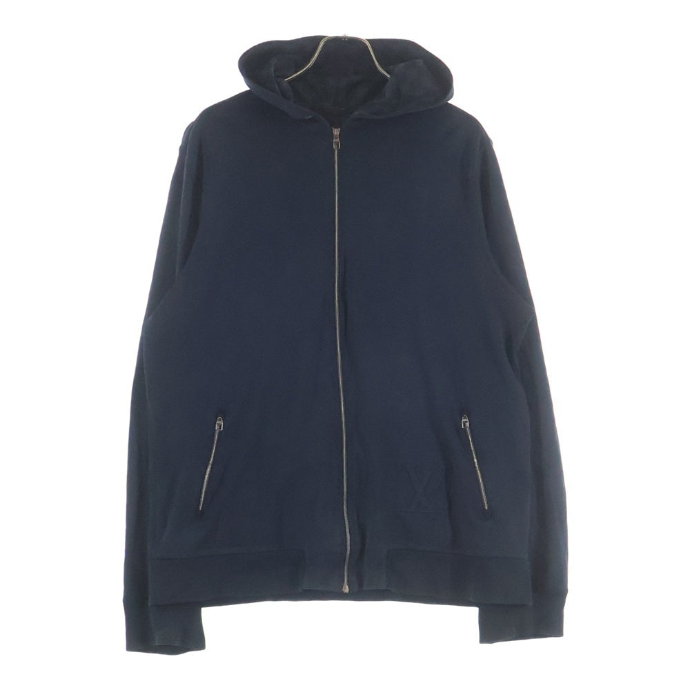 LOUIS VUITTON(ルイヴィトン) LVロゴ モノグラム ジップアップパーカー ネイビー H2JR40JDE #XL