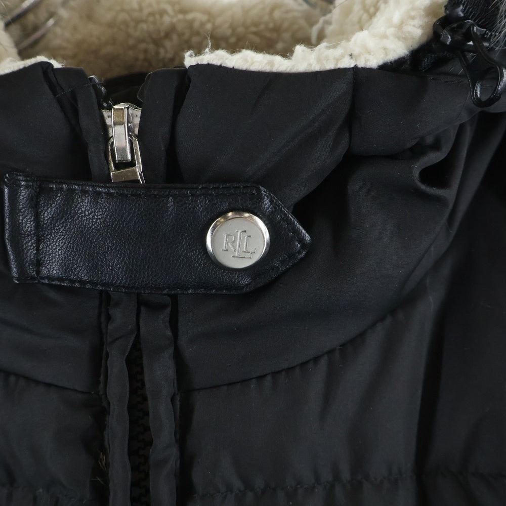 LAUREN RALPH LAUREN(ローレンラルフローレン) ボアライニングフーテッドダウンコート ブラック レディース