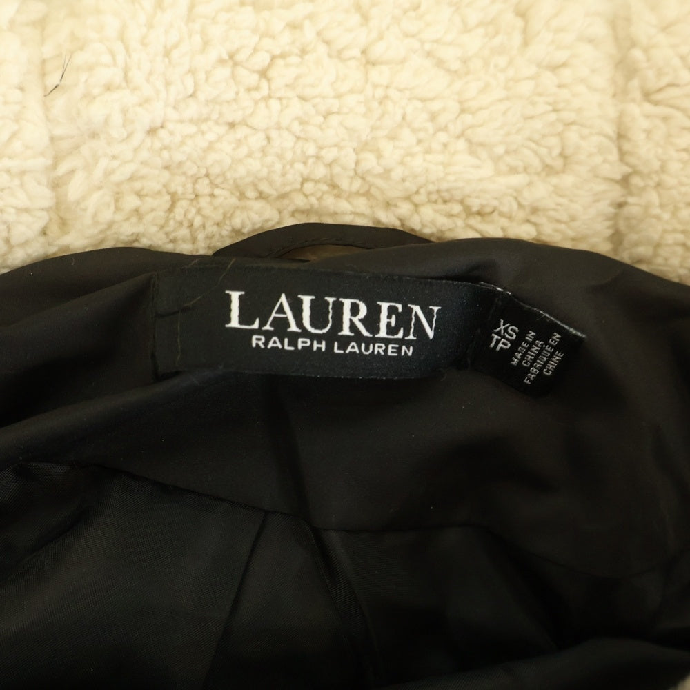 LAUREN RALPH LAUREN(ローレンラルフローレン) ボアライニングフーテッドダウンコート ブラック レディース