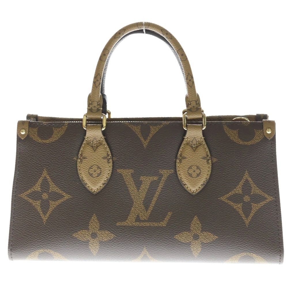 LOUIS VUITTON(ルイヴィトン) モノグラムリバース オンザゴー EW 2WAYバッグ チェーンバッグ ハンドバッグ ショルダーバッグ ブラウン レザー×PVC M14236 ゴールド金具 レディース