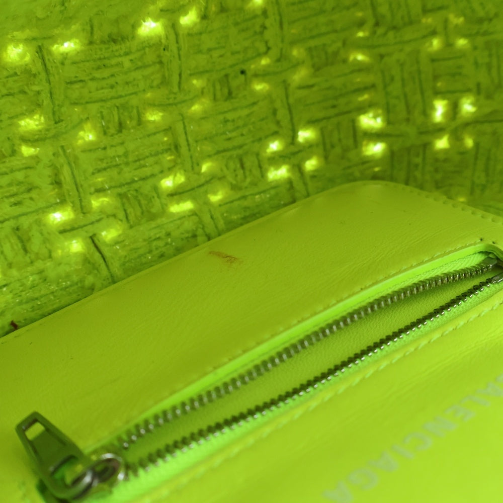 BALENCIAGA(バレンシアガ) ビストロ XXS ハンドバッグ ショルダーバッグ イエロー ツイード 60835 レディース